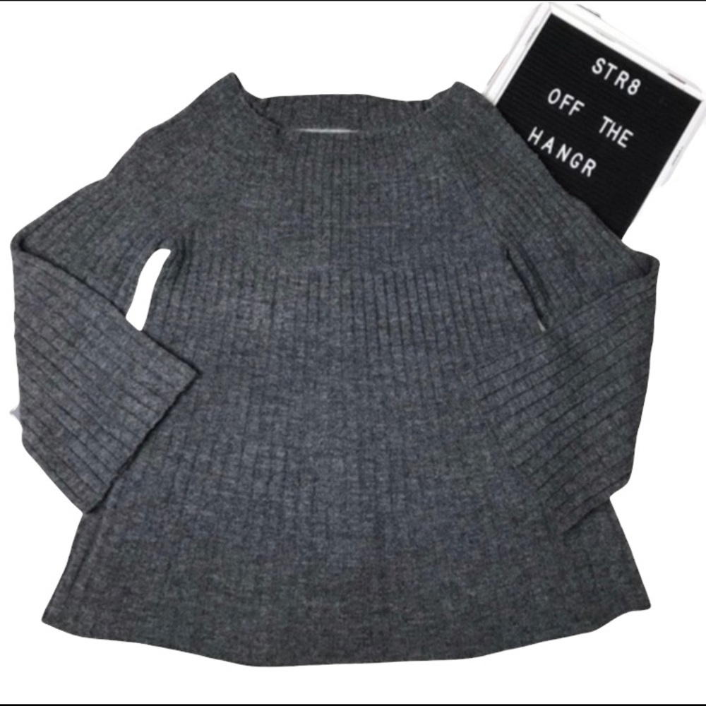 NWT LC Lauren Conrad gray open back sweater XS women extra small new with tags